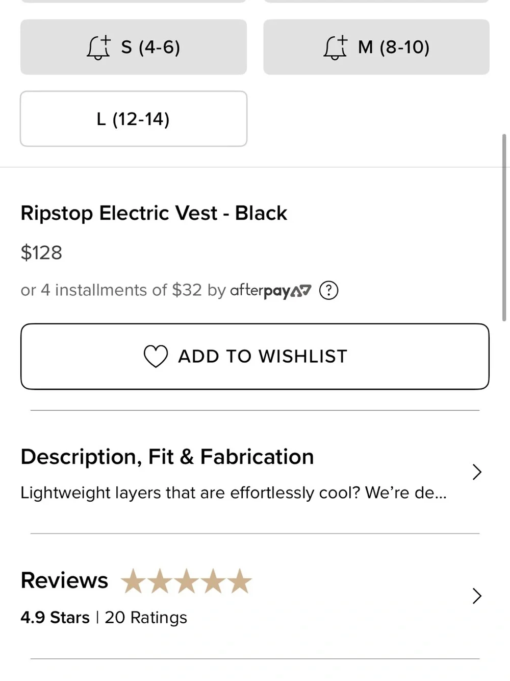 Alo Ribstop-NWOT